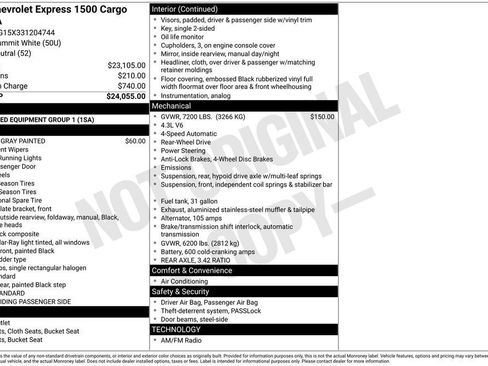 Used 2003 Chevrolet Express 1500 RWD image 3