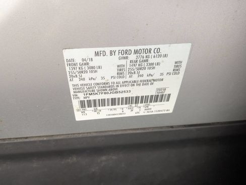 Used 2018 Ford Explorer Limited w/ Equipment Group 301A FWD image 41