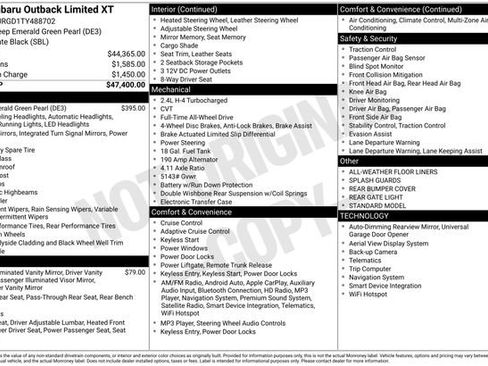 New 2026 Subaru Outback Limited XT image 5