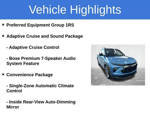 Used 2026 Chevrolet TrailBlazer RS w/ Convenience Package FWD image 3
