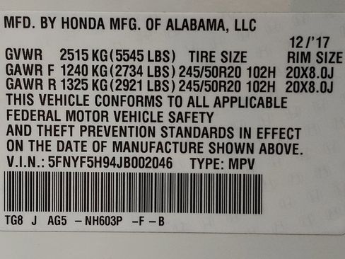 Used 2018 Honda Pilot Touring image 33