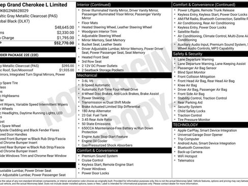 Used 2022 Jeep Grand Cherokee L Limited image 3