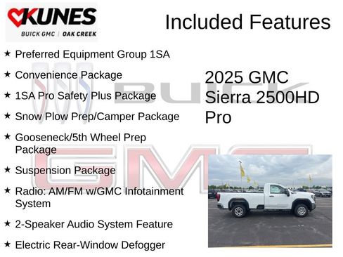 New 2025 GMC Sierra 2500 Pro w/ 1SA Pro Safety Plus Package image 2