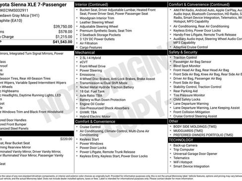 Used 2021 Toyota Sienna XLE FWD image 40