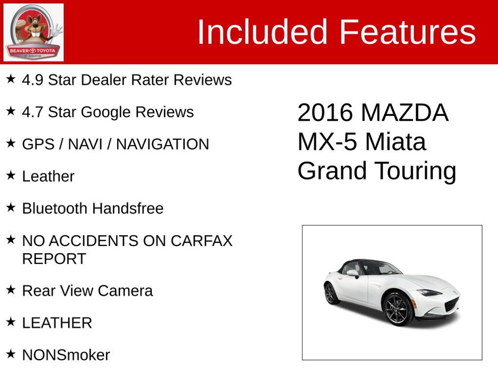 Used 2016 MAZDA MX-5 Miata Grand Touring RWD image 4