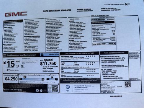 Used 2025 GMC Sierra 1500 AT4X image 2