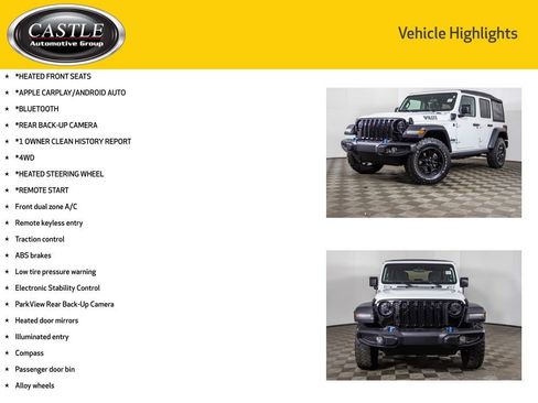 Certified 2023 Jeep Wrangler Unlimited w/ Cold Weather Group AWD/4WD image 3