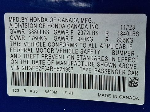 Certified 2024 Honda Civic Sport image 28