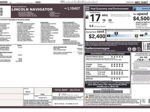Used 2021 Lincoln Navigator Reserve w/ Luxury Package AWD/4WD image 39