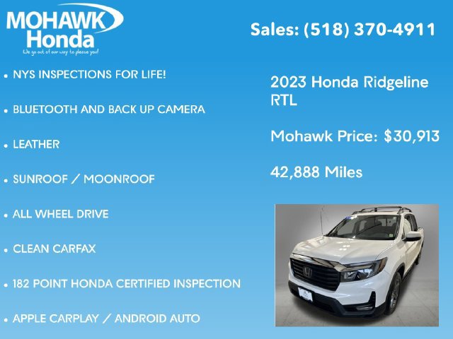 Certified 2023 Honda Ridgeline RTL image 8