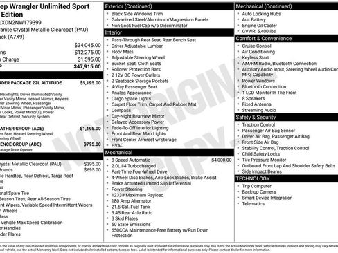 Used 2022 Jeep Wrangler Unlimited Sport AWD/4WD image 6