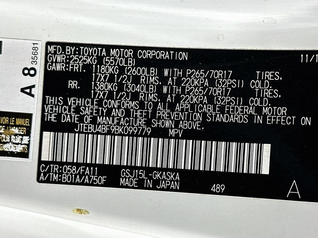 Used 2011 Toyota FJ Cruiser 4WD w/ Upgrade Pkg image 37
