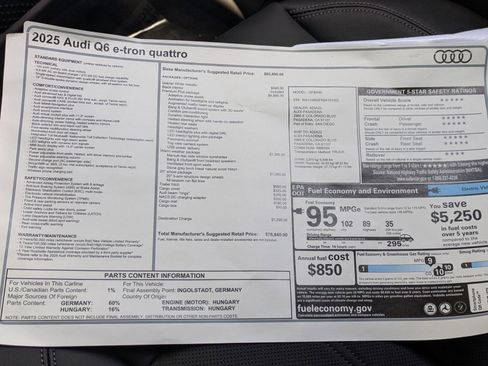 New 2025 Audi Q6 e-tron Premium Plus AWD/4WD image 18