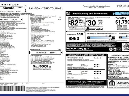 Used 2022 Chrysler Pacifica Touring-L w/ Uconnect Theater Family Group FWD image 7