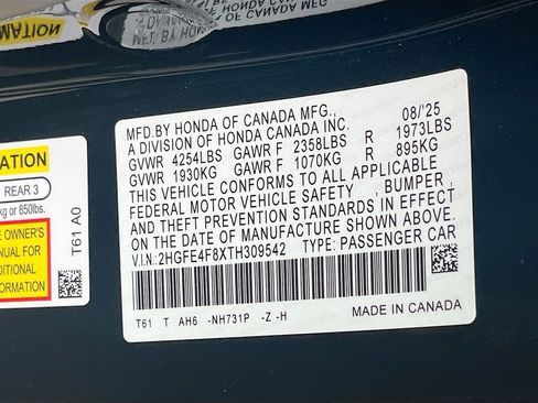 Used 2026 Honda Civic FWD Hybrid Sedan image 30
