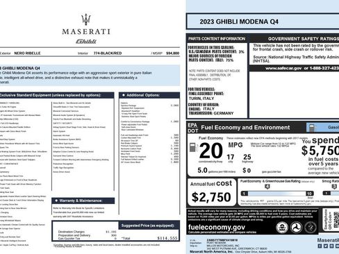 Used 2023 Maserati Ghibli Modena Q4 AWD/4WD image 1