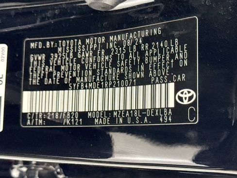 Certified 2024 Toyota Corolla LE FWD image 31