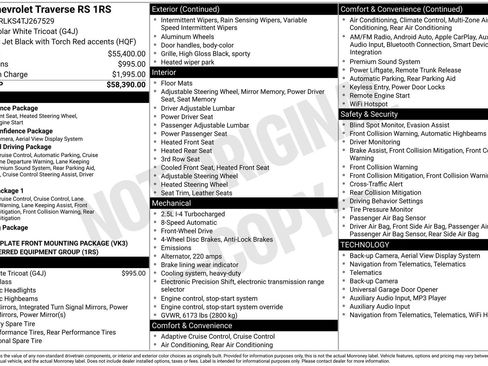 New 2026 Chevrolet Traverse RS image 25