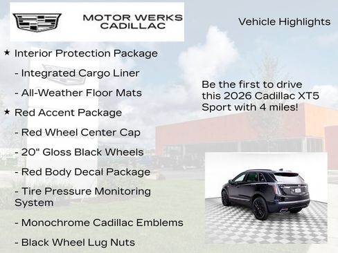 New 2026 Cadillac XT5 Sportv w/ LPO, Red Accent Package AWD/4WD image 12
