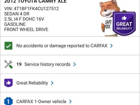 Used 2012 Toyota Camry XLE image 23