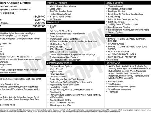 Used 2022 Subaru Outback Limited image 42