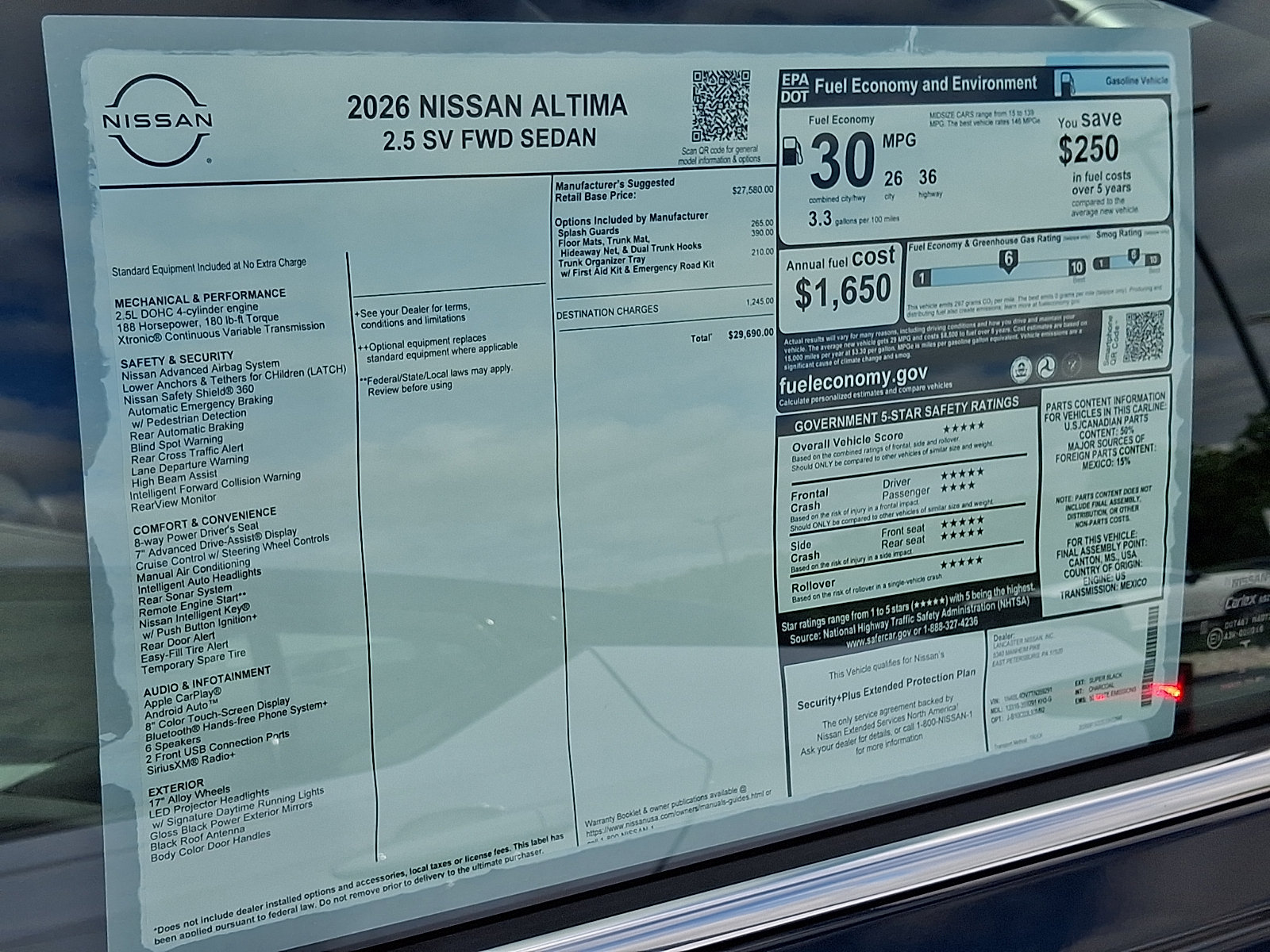 New 2026 Nissan Altima 2.5 SV FWD image 6
