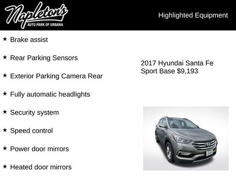 Used 2017 Hyundai Santa Fe Sport w/ 2.4L Tech Package 04 AWD/4WD image 6