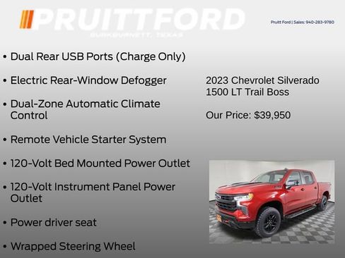 Used 2023 Chevrolet Silverado 1500 LT Trail Boss w/ LPO, Dark Essentials Package image 25