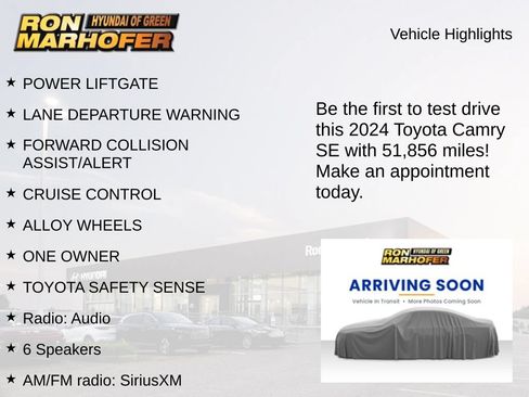 Used 2024 Toyota Camry SE FWD image 2
