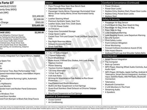 Used 2020 Kia Forte GT w/ GT2 Package FWD image 2