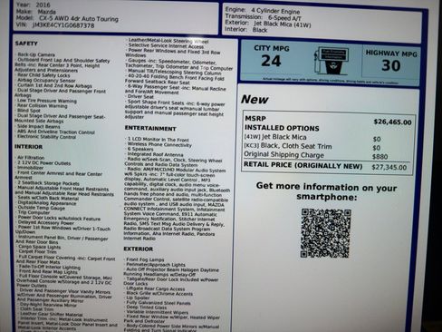 Used 2016 MAZDA CX-5 Touring image 22