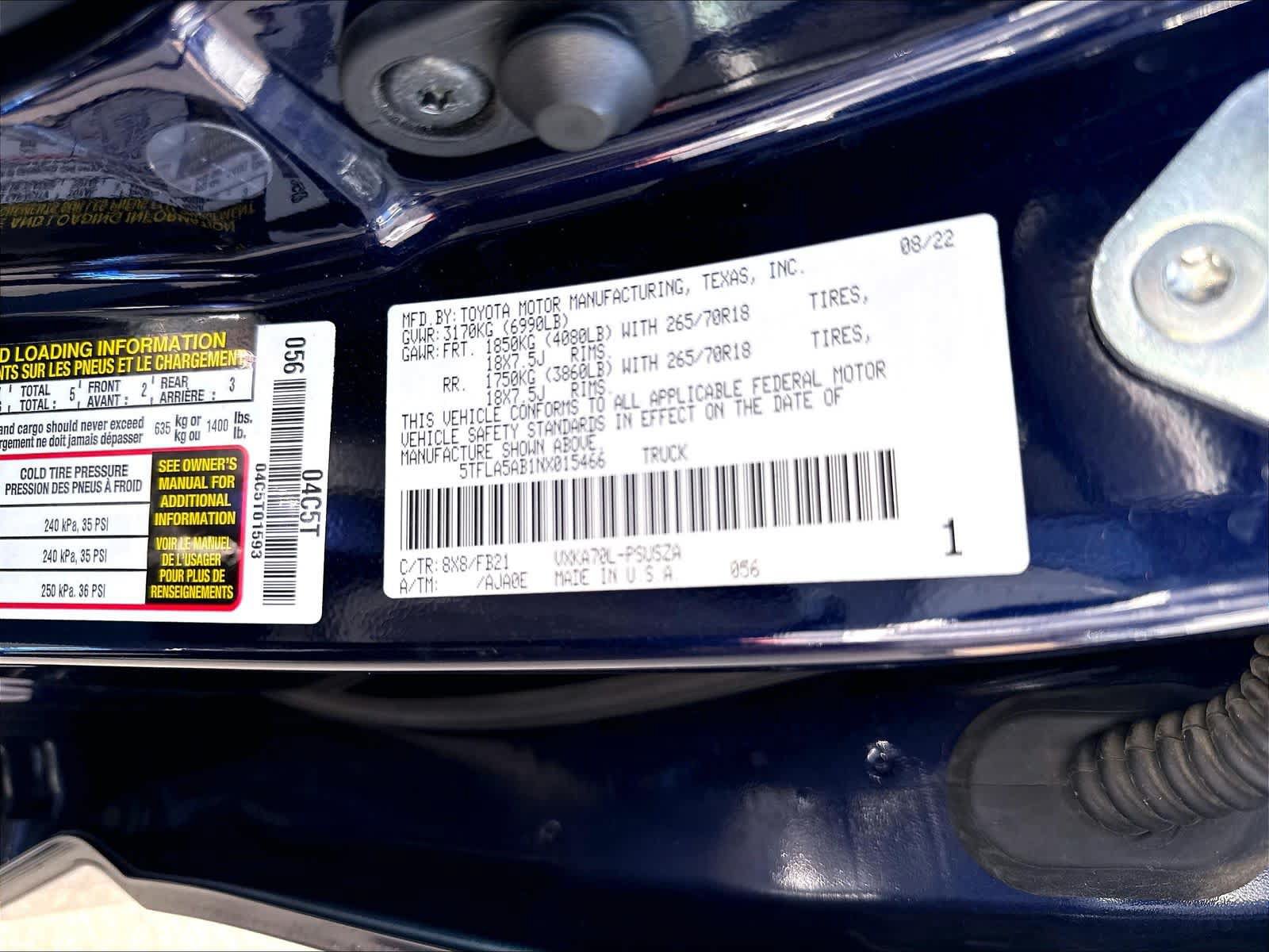Used 2022 Toyota Tundra SR5 w/ Convenience Package RWD image 22