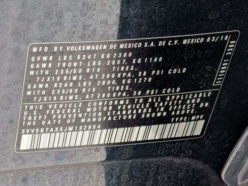 Used 2018 Volkswagen Tiguan SEL Premium FWD image 27