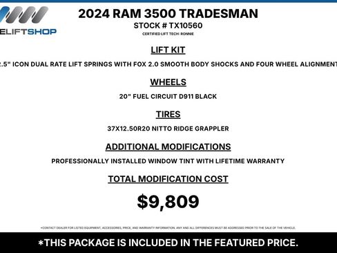 Used 2024 RAM 3500 Tradesman w/ Chrome Appearance Group AWD/4WD image 1