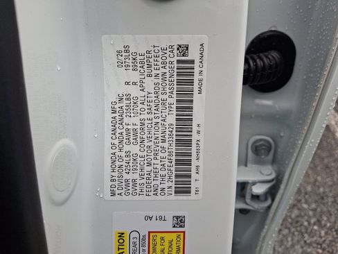 New 2026 Honda Civic FWD Hybrid Sedan image 21