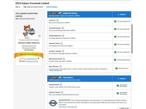 Used 2024 Subaru Crosstrek 2.5i Limited w/ Crosstrek Mirror Package AWD/4WD image 8