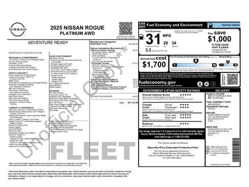 Used 2025 Nissan Rogue Platinum w/ Tech Package AWD/4WD image 50