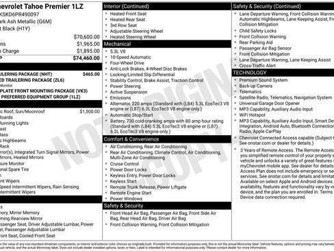 Used 2023 Chevrolet Tahoe Premier w/ Max Trailering Package AWD/4WD image 32