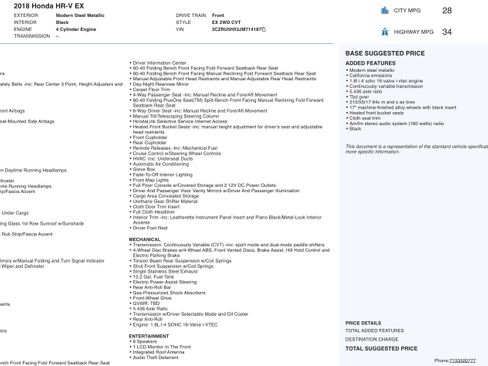 Used 2018 Honda HR-V EX image 4