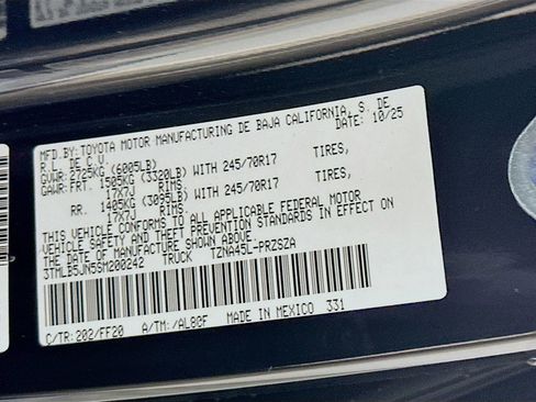 New 2025 Toyota Tacoma SR5 AWD/4WD image 30