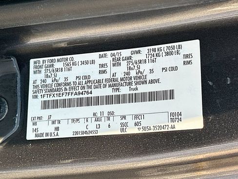Used 2015 Ford F150 Lariat AWD/4WD image 27