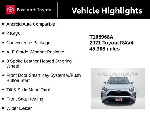 Certified 2021 Toyota RAV4 XLE w/ Convenience Package AWD/4WD image 16
