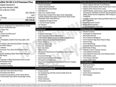 Certified 2025 MAZDA CX-50 AWD 2.5 S w/ Premium Plus Pkg image 40