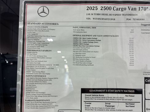 New 2025 Mercedes-Benz Sprinter 2500 image 15