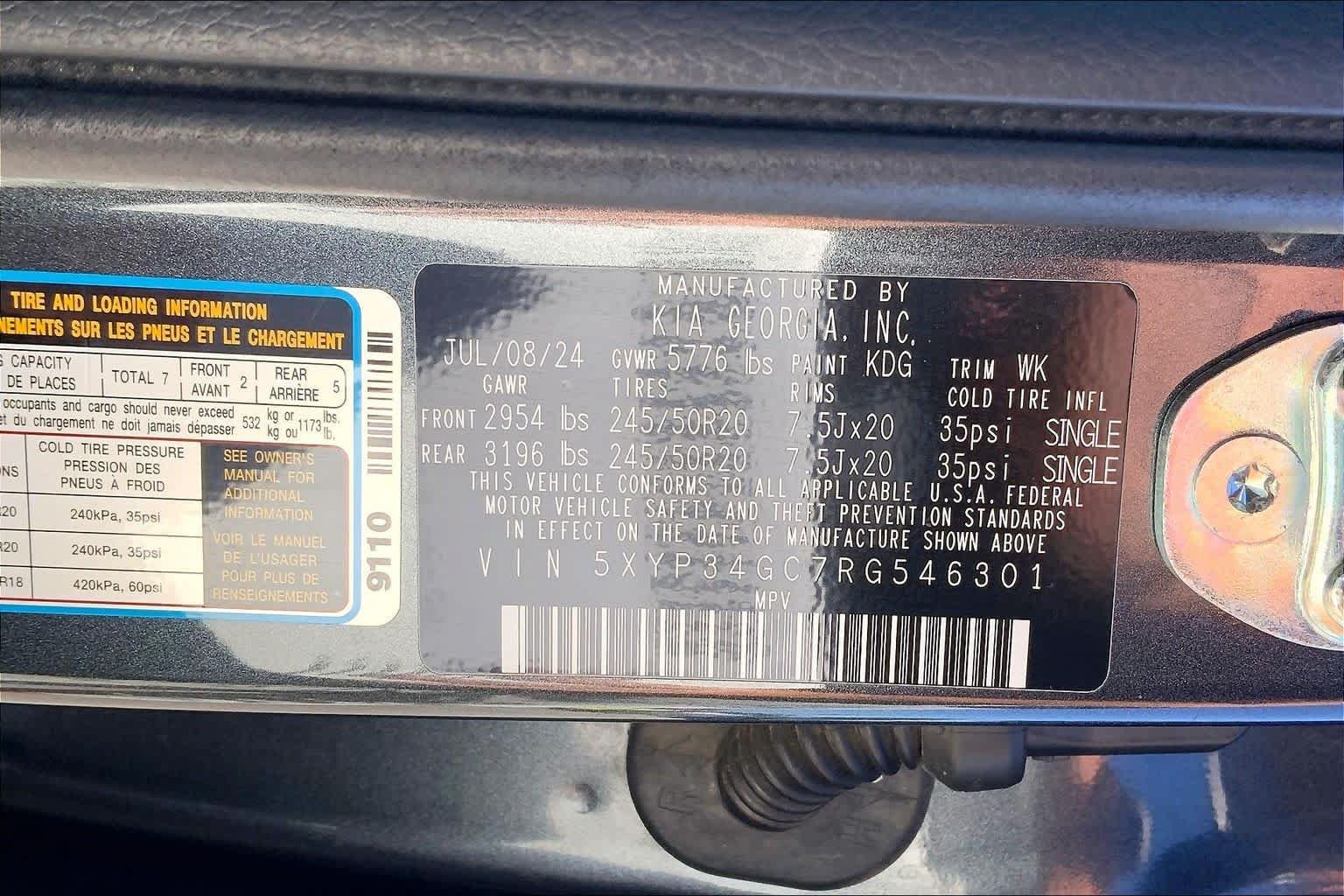 Used 2024 Kia Telluride EX w/ EX Captain's Chair Package FWD image 33