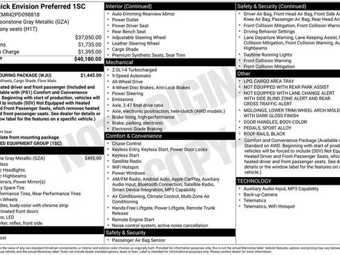 Used 2023 Buick Envision Preferred w/ Sport Touring Package image 37