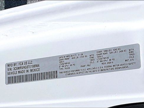 New 2026 RAM ProMaster 3500 FWD image 14