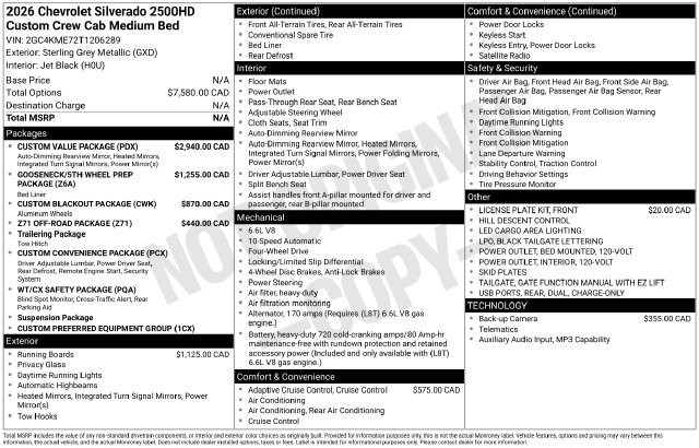 New 2026 Chevrolet Silverado 2500 Custom AWD/4WD image 31