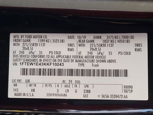 Used 2019 Ford F150 Lariat w/ Equipment Group 502A Luxury image 33