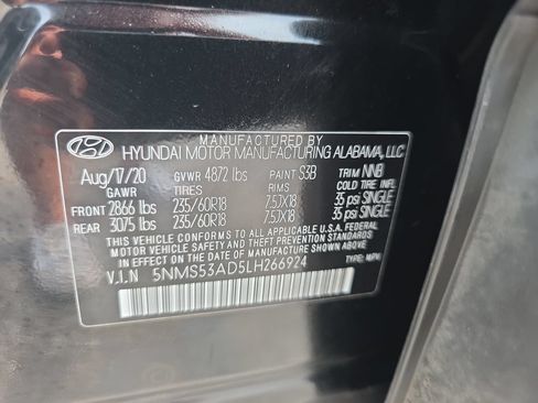 Used 2020 Hyundai Santa Fe Limited w/ Cargo Package FWD image 38